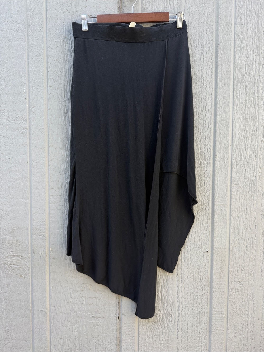 Free People Black Asymmetrical Midi Skirt